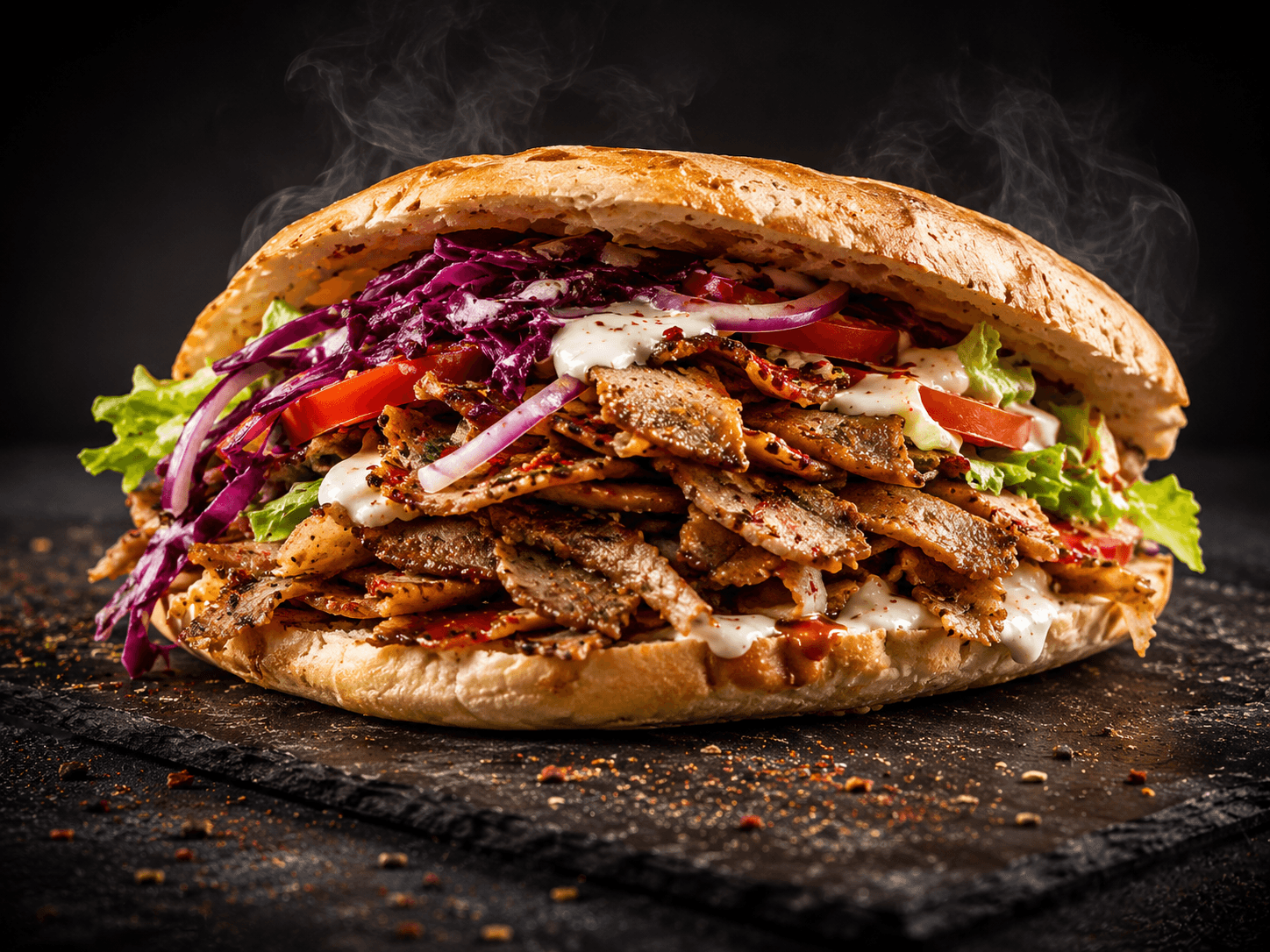 Döner vom Drehspieß bei Keb Me Up Berlin Warschauer Straße